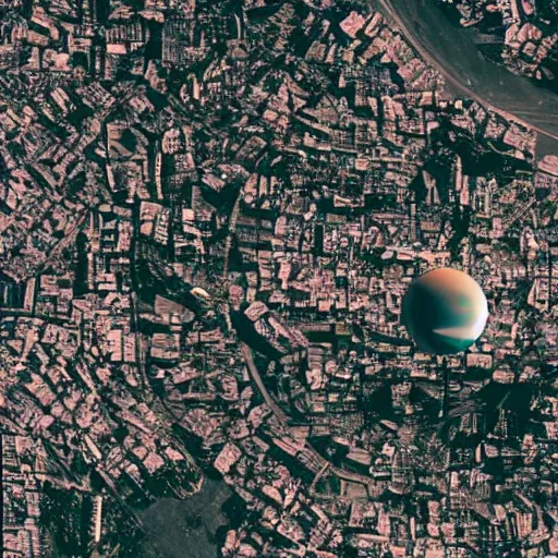 Prompt: a planet as seen from space made of favela, cinematic