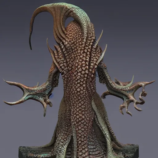 Image similar to ilithid mindflayer lich, D&d, highly detailed, honeycomb structure,