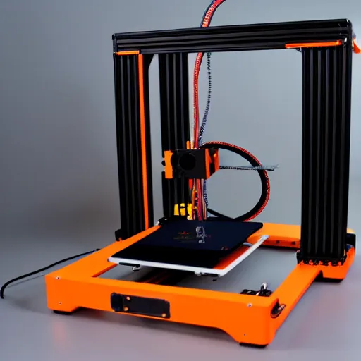 Image similar to prusa 3 d printer high end photoshoot