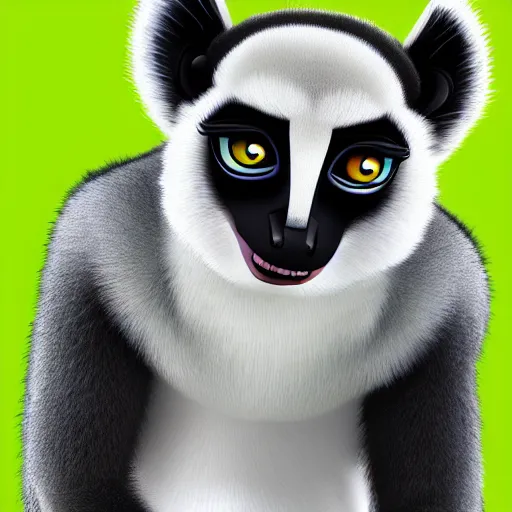 Image similar to Mort the lemur from DreamWorks Madagascar lord Voldemort fusion