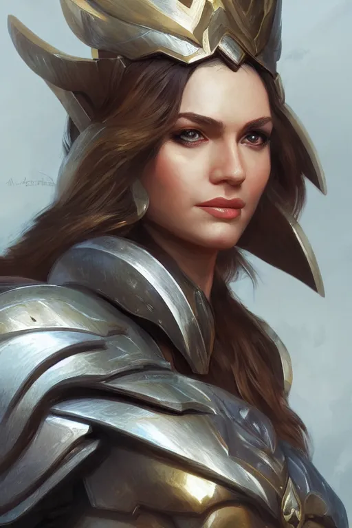 Image similar to amazon valkyrie athena, d & d, fantasy, portrait, highly detailed, headshot, digital painting, trending on artstation, concept art, sharp focus, illustration, art by artgerm and greg rutkowski and magali villeneuve