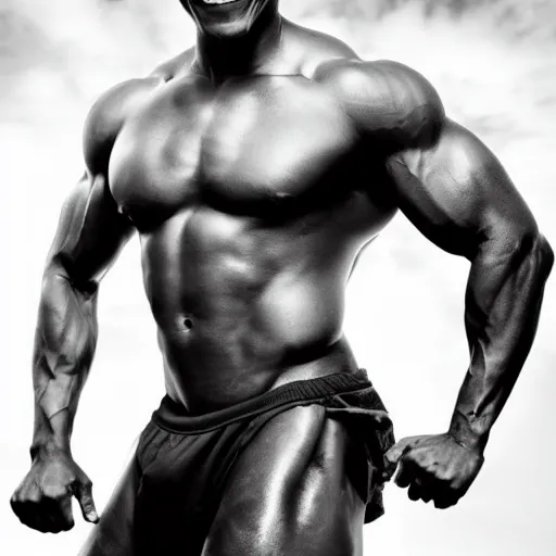 Image similar to very muscular obama, 8k, black and white photo, professional photography