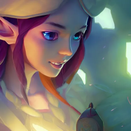 Prompt: a portrait of a cinematic still of the happy zelda, art by lois van baarle and loish and ross tran and rossdraws and sam yang and samdoesarts and artgerm and saruei and takaya imamura, digital art, highly detailed, intricate, sharp focus, trending on artstation hq, deviantart, unreal engine 5, 4 k uhd image