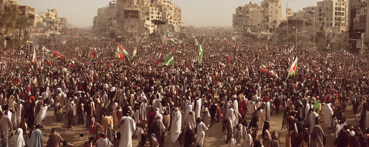 Image similar to arab spring protests, 2 0 1 1, national geographic, canon 5 0 mm, cinematic lighting, photography, retro, film, kodachrome