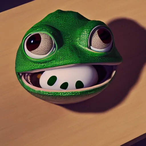 Image similar to pepe the frog discected, pinned open on a disection tray, hyper realistic, octane render, hd, 8 k,