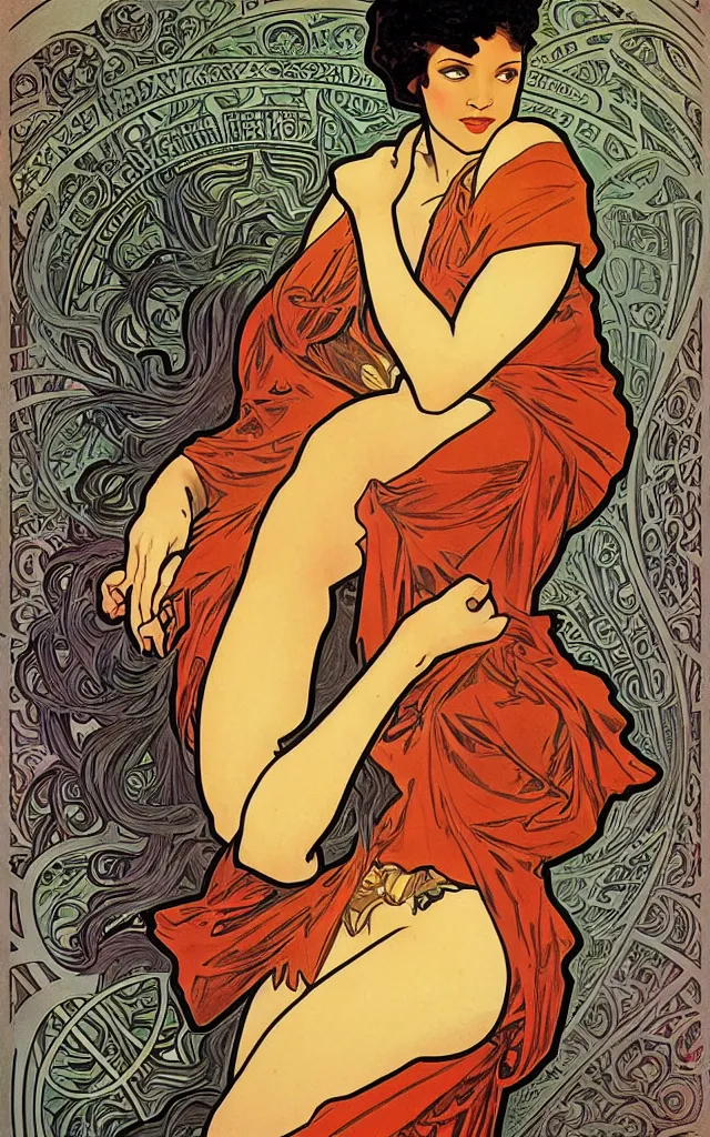 Image similar to lt uhura by Alphonse Mucha