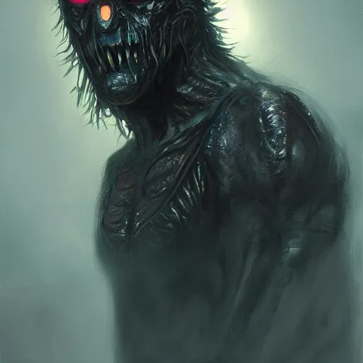 Image similar to a hyper realistic portrait painting of the mothman, glowing eyes, creepy, backlight, horror vibe, real, realistic lighting in the style of greg rutkowski, trending on artstation,