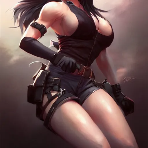 Image similar to tifa lockhart by Stanley Artgerm Lau, WLOP, Rossdraws, James Jean, Andrei Riabovitchev, Marc Simonetti