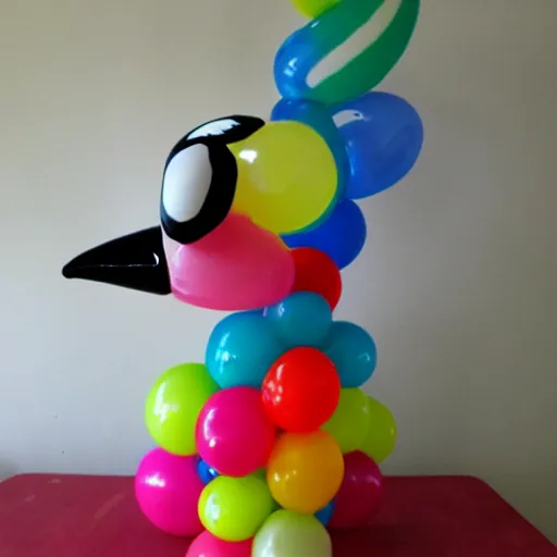 Image similar to a balloon penguin, balloon art.