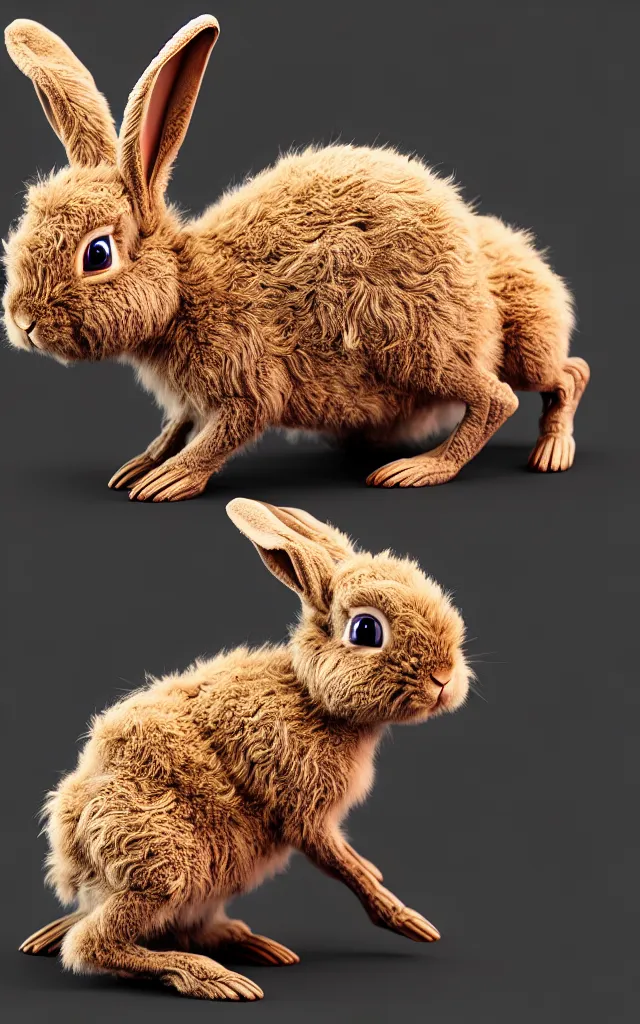 Image similar to alien baby bunny rabbit, unreal engine, canvas, warm color palette, 3 d, super - resolution, dust - bunny, insanely detailed and intricate, elegant, ornate, hyper realistic, super detailed