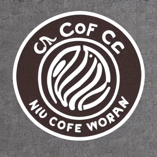 Prompt: sign logo anime coffee