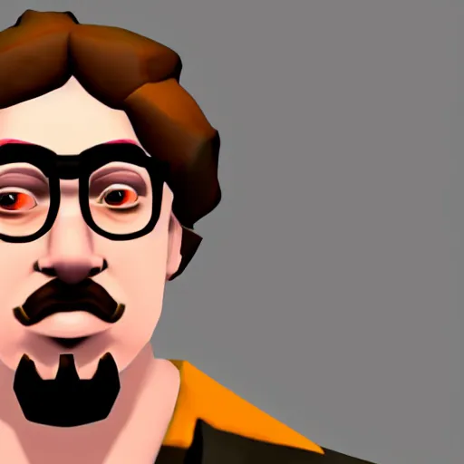 Image similar to sam hyde in team fortress 2, high quality, high detail