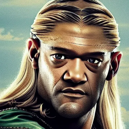 Image similar to Laurence Fishburne as Legolas