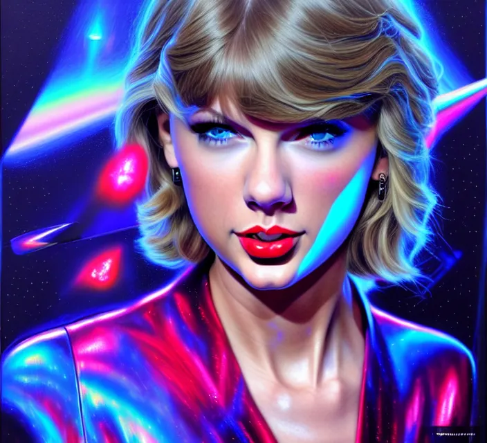 Prompt: Taylor Swift in her private jet in holograms of alien artifacts, electrical case display, total recall tech, ultrarealistic, dramatic lighting, electrical details, high details, 4k, 8k, best, accurate, trending on artstation, artstation, photorealism, ultrarealistic, digital painting, style of Tristan Eaton Stanley Artgerm and Hajime Sorayama, Caravaggio, Boris Vallejo