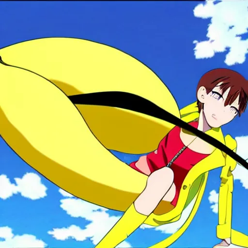 Prompt: a flying banana, anime style