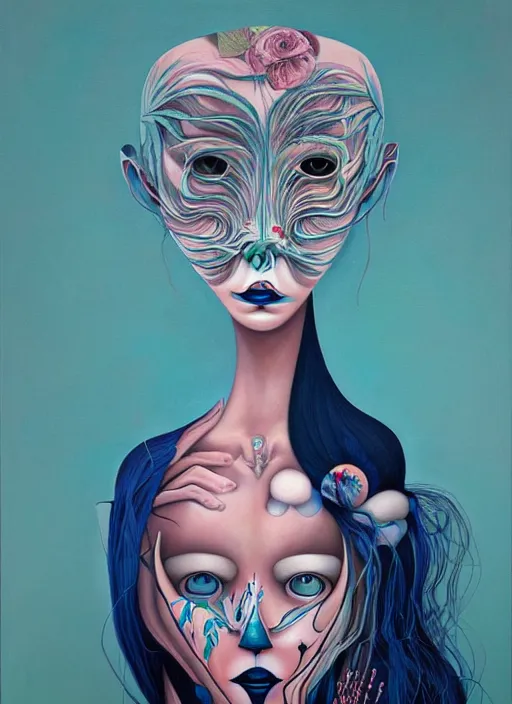 Image similar to painting of a woman by rik oostenbroek, james jean, amy sol