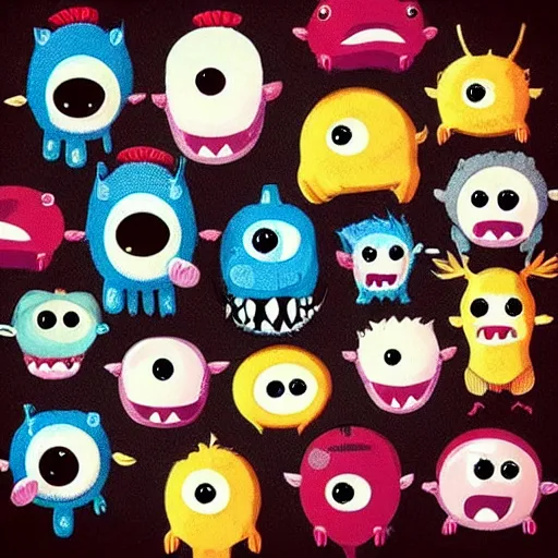 Image similar to cute monsters