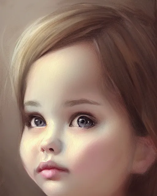 Image similar to portrait of a cute girl painted by Nicoletta Ceccoli, detailed, award winning, digital painting, artstation, concept art, smooth, sharp focus, illustration,