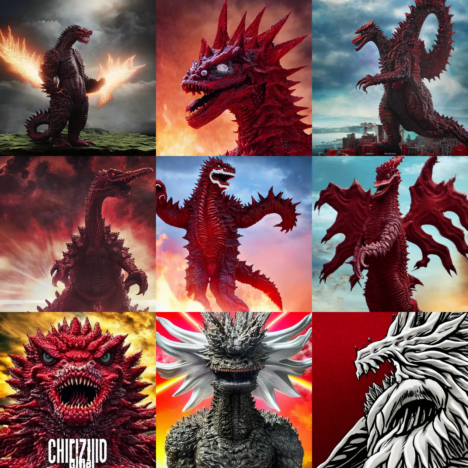 shin godzilla as a holy blessed divine angel | Stable Diffusion