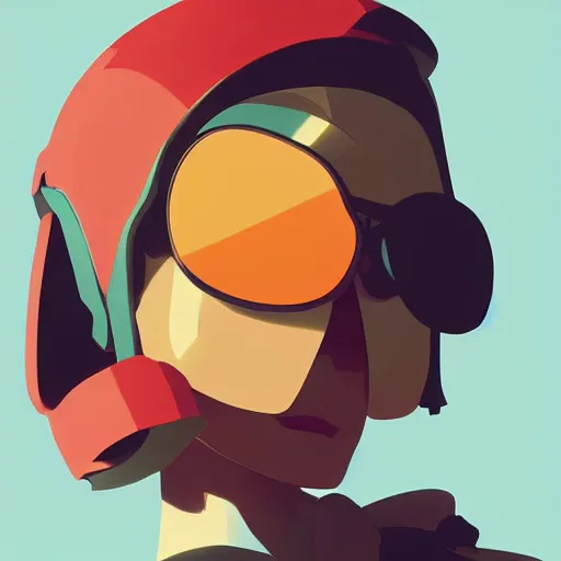 Image similar to face icon stylized minimalist flcl, loftis, cory behance hd by jesper ejsing, by rhads, makoto shinkai and lois van baarle, ilya kuvshinov, rossdraws global illumination