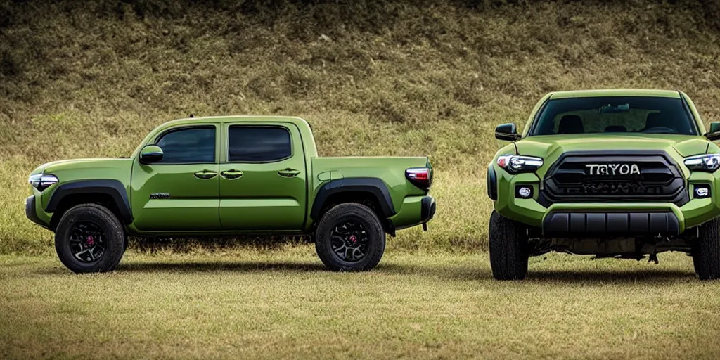 Prompt: “Army Green 2021 Toyota Tacoma TRD Pro”
