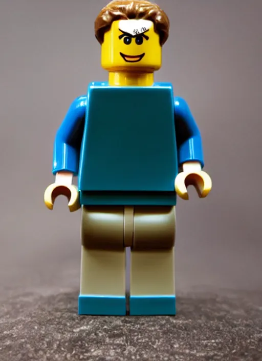 Image similar to Mark Zuckerberg as a Lego figure, LEGO photo, photography,