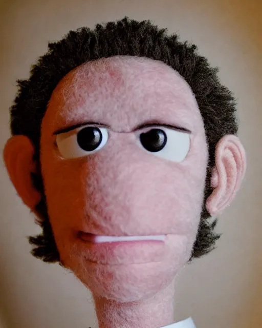 Image similar to adin ross as a muppet. highly detailed felt. hyper real photo. 4 k.