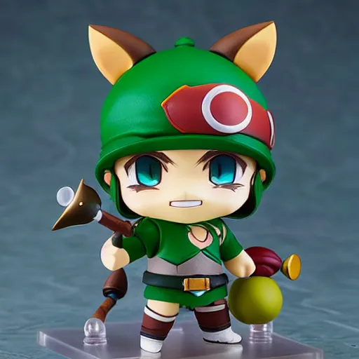 Prompt: teemo league of legends, a nendoroid of teemo, figurine, detailed product photo