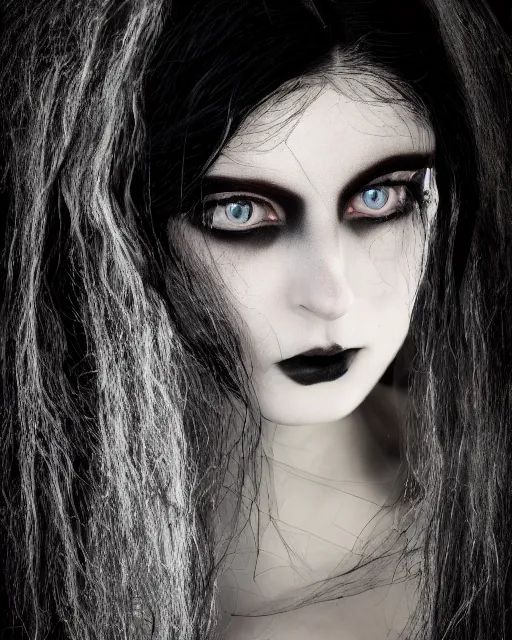 Image similar to pale goth beauty, cinematic lighting, various refining methods, micro macro autofocus, ultra definition, award winning photo