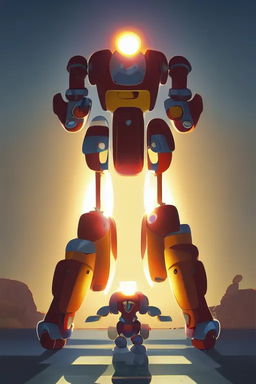 Image similar to metabots medabots medarotto medarot robot minimalist comics, behance hd by jesper ejsing, by rhads, makoto shinkai and lois van baarle, ilya kuvshinov, rossdraws global illumination ray tracing hdr radiating a glowing aura