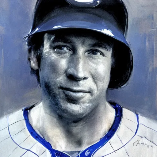 Image similar to portrait of gary carter, expos, by jeremy mann, anders zorn, greg rutkowski.