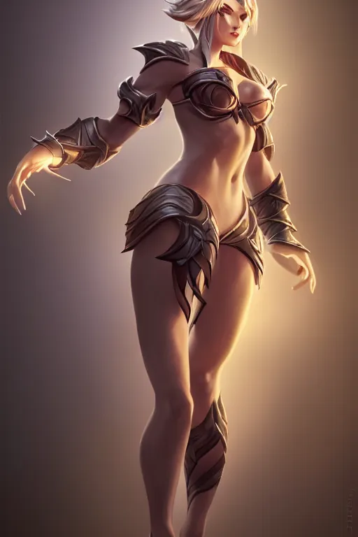 Prompt: photorealistic full body concept art in a neutral front view pose from league of legends, VI concept painting with detailed face by Ami Thompson, sharp focus, studio lighting, white ambient background, highly detailed, masterpiece,