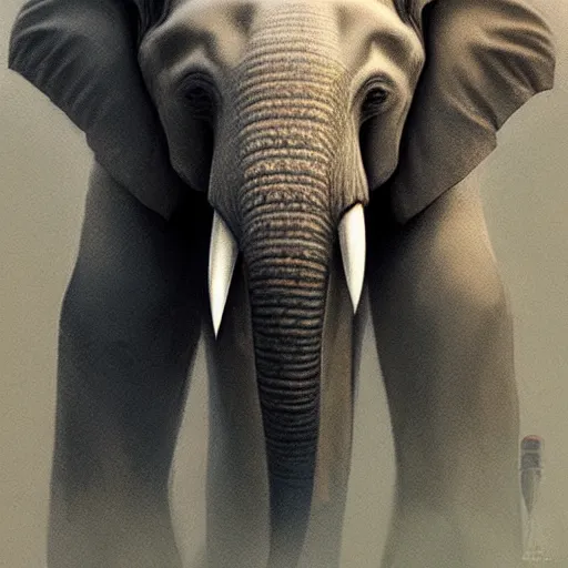 Image similar to 🤖🐘elephant, Greg rutkowski, Trending artstation, cinematográfica, digital Art