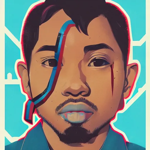 Prompt: Madeintyo profile picture by Sachin Teng, asymmetrical, Organic Painting , Matte Painting, geometric shapes, hard edges, graffiti, street art:2 by Sachin Teng:4