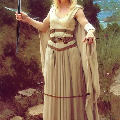 Image similar to rhea seehorn as kim wexler in fantasy medieval costume by Michael Whelan, William Adolphe Bouguereau, John Williams Waterhouse