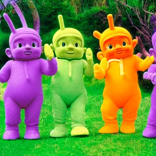 Image similar to teletubbies by luigi serafini