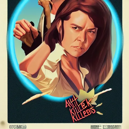 Image similar to attack of the killer melons, poster movie, by phil noto