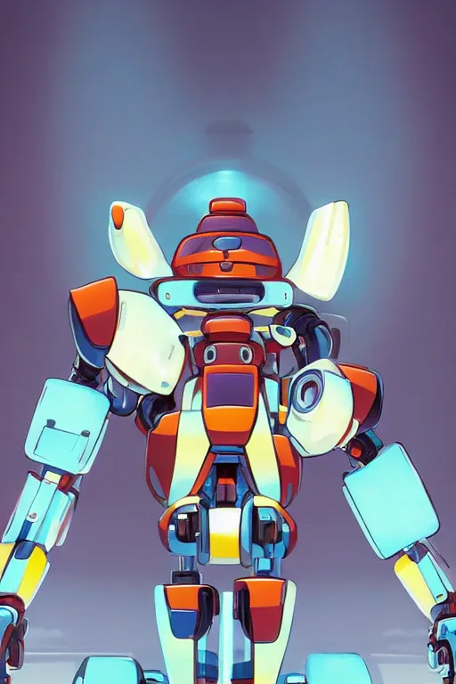 Image similar to metabots medabots medarotto medarot robot minimalist comics, behance hd by jesper ejsing, by rhads, makoto shinkai and lois van baarle, ilya kuvshinov, rossdraws global illumination ray tracing hdr radiating a glowing aura