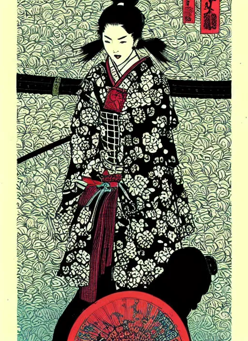 Prompt: Samurai Girl by Yuko Shimizu