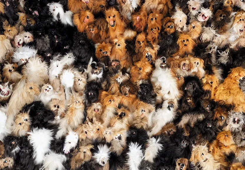 Image similar to creature dog-dog-cat-cat-dog-cat-dog-cat MESS, high resolution photograph