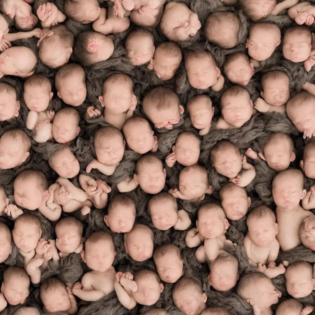 Image similar to tiny baby heads