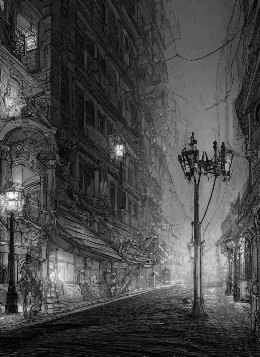 Image similar to Budapest , Dynamic lighting, cinematic, extremely high detail, photo realistic, cinematic lighting, pen and ink, intricate line drawings, post processed, concept art, artstation, matte painting, style by Paru Itagaki