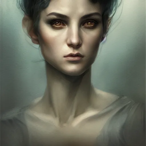 Image similar to nightstalker character portrait, lean face, cinematic lighting, glowing grey eyes, hyper - detailed, 4 k, high resolution, in the style of charlie bowater, tom bagshaw, single face, symmetrical, headshot photograph, insanely detailed and intricate, beautiful, elegant, watercolor, cinematic, portrait, raphaelite, headroom, pierre - auguste renoir
