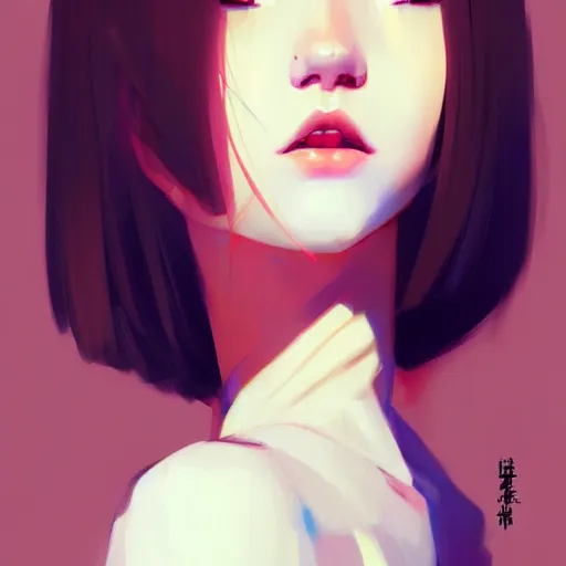 Image similar to elegant girl in urban outfit, cute fine face, rounded eyes, digital painting, fan art, pixiv, by Ilya Kuvshinov, katsuhiro otomo ghost-in-the-shell, magali villeneuve, artgerm, Jeremy Lipkin and Michael Garmash and Rob Rey