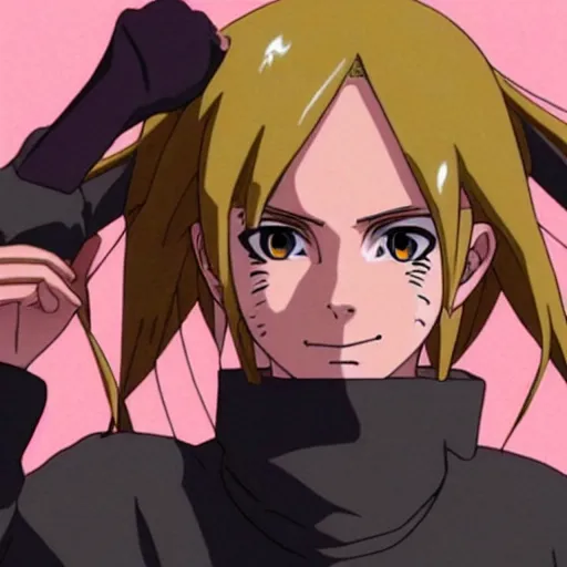 Image similar to anime film still emma watson as a naruto shinobi by Masashi Kishimoto