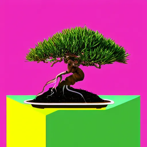 Image similar to bonsai olive! tree but minimalistic concept art by frank stella gilleard james whalen tom, colorful, soft light, trending on artstation, minimalism