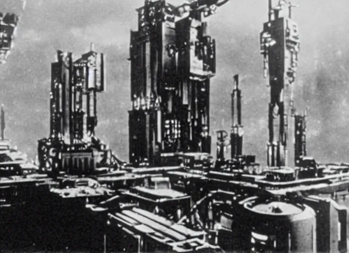 Image similar to scene from the 1917 science fiction film Metropolis