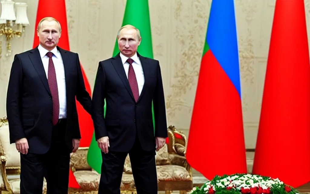 Image similar to lukashenko fall in love with putin