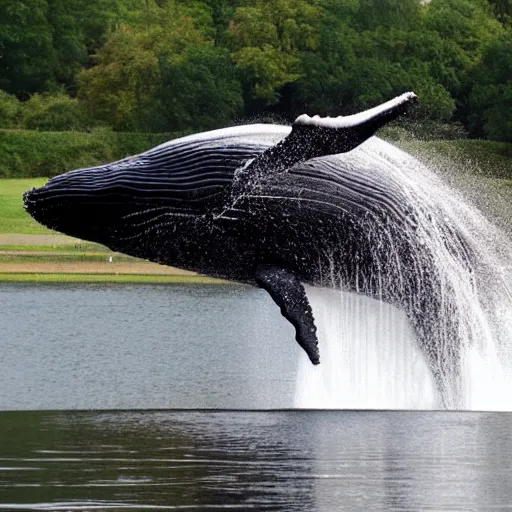 Prompt: a whale explodes in the middle of Birmingham