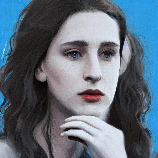 Image similar to birdy british singer, digital art, artstation